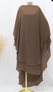 Two Layers Long Khimar,String Niqab, Khimar Niqab Long Scarf Hijab،نقاب،حجاب، - Picture 1 of 2