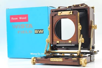 RARE!!【Almost Unused in Box】 Wista Field 45DX SW Rose Wood 4x5 Film Camera JAPAN - Image 1 of 4