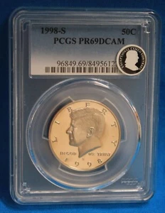 1998-S PCGS KENNEDY HALF DOLLAR Graded PR69DCAM PCGS # 96849.69/84956122 - Picture 1 of 4