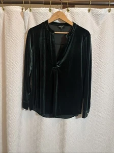 LAUREN RALPH LAUREN Mujer Terciopelo Cuello en V ¡Manga Larga! Verde. XL - Imagen 1 de 3