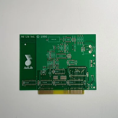 Adlib ISA Sound Card Clone PCB by Monotech PCB ONLY Gold Plated (ENIG) - Image 1 of 2