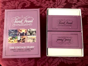 Vintage Trivial Pursuit The Vintage Years Subsidiary Card Set Parker Brothers - Picture 1 of 3