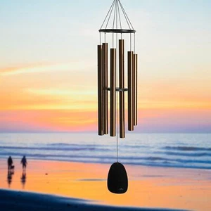 Woodstock Bells of Paradise Wind Chimes 68 Inch - Bronze - Picture 1 of 6