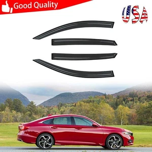 For Honda Accord 2018-2022 Tape-on Window Visor Vent Rain Guards - Picture 1 of 10