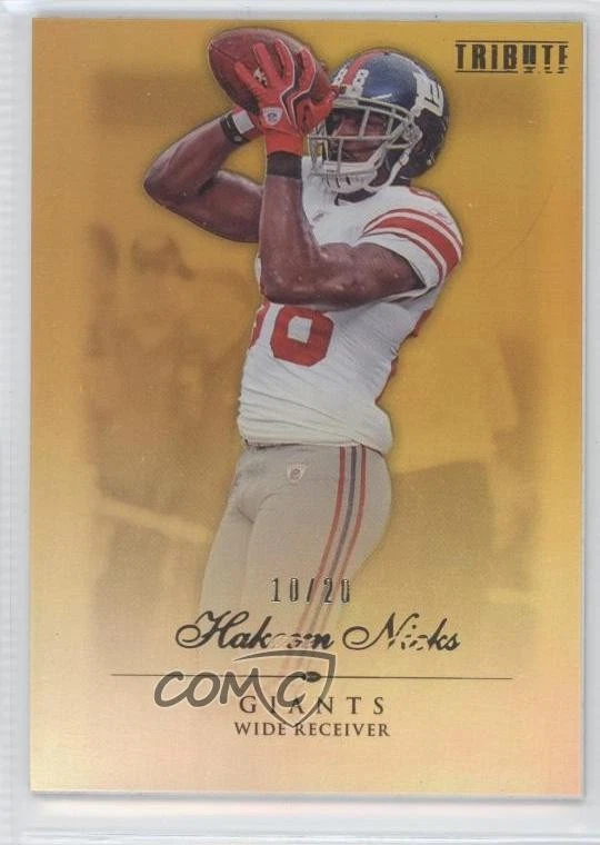2010 Topps Tribute Gold Rainbow /20 Hakeem Nicks #68 - Image 1 of 2