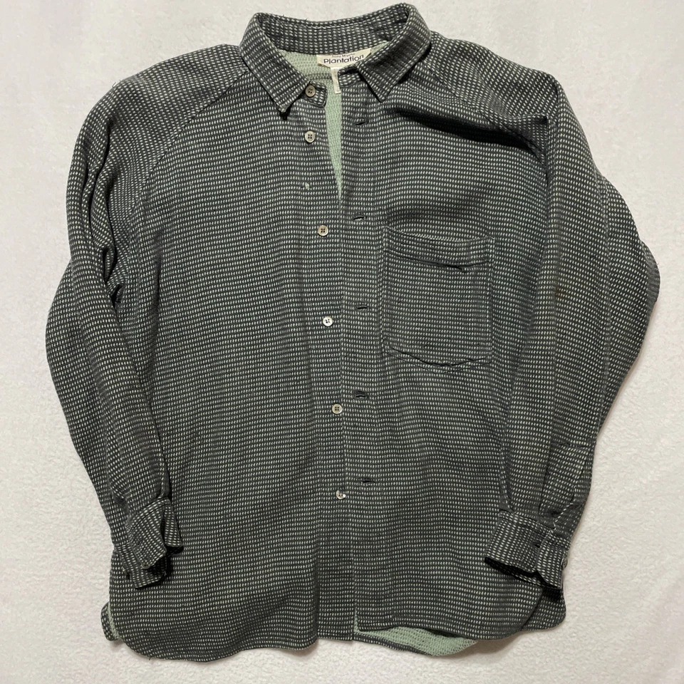 Camisa de Franela ISSEY MIYAKE Plantation Vintage Verde Negra Mediana Hong Kong *Defecto Foto 1 de 4