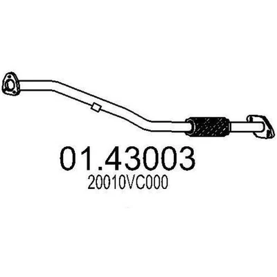 MTS Abgasrohr Auspuffrohr für NISSAN Patrol GR V SUV (Y61) Vorne 01.43003 - Bild 1 von 4