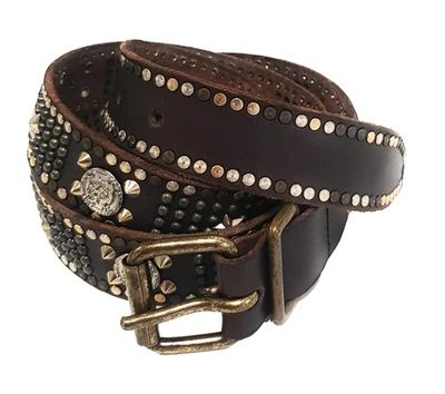 DIESEL Damen Gürtel BEGELY 85 cm | Echtleder Braun | Handgefertigt Designer - Bild 1 von 4