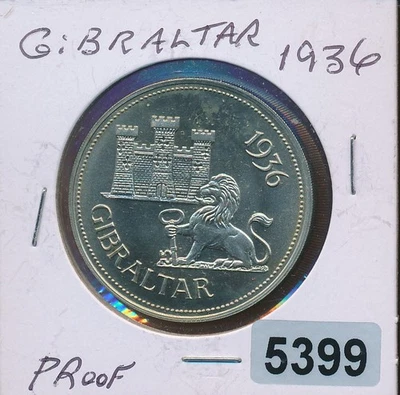 GIBRALTAR - 1936 PATTERN LION & CASTLE - #5399 - Image 1 of 2