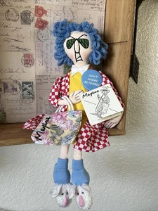 Figurina bambola vintage 1995 Hallmark Maxine Don't Worry Be Crabby in tessuto altezza 16" - Foto 1 di 9