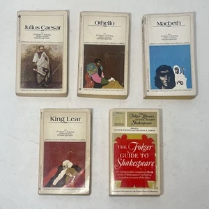 Lot of 5 William Shakespeare Vintage Paperback Books 1960s Folger Library Set - Picture 1 of 14