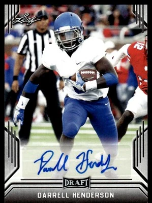 2019 Leaf Draft Darrell Henderson Rookie Auto Memphis Tigers #BA-DH3 - Image 1 of 2