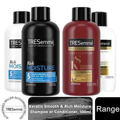 Tresemme Travel Size Shampoo/Conditioner 100ml, Keratin Smooth & Moisture Rich - Image 1 of 4