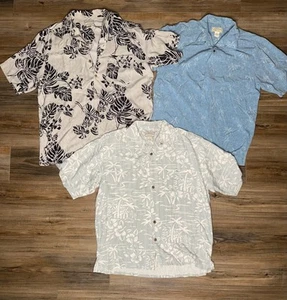 Boca Classics Silk Men's Shirt Lot Size Large Button Down Island Wear - Summer - Picture 1 of 16