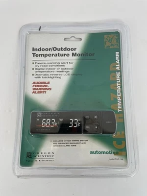 Monitor de temperatura con sensor remoto inalámbrico Oregon Scientific THT-138 automotriz Foto 1 de 4