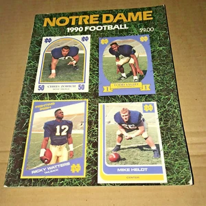 1990 Notre Dame NCAA Footbal Team Guide Reference Preview Program - Picture 1 of 1