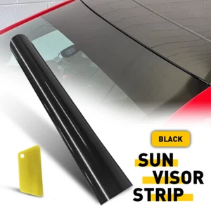 Sun Strip Visor Premium Vinyl Decal Windshield Banner Cast Film PVC Black 60x10 - Picture 1 of 16