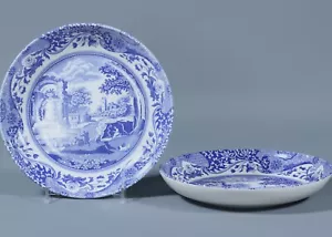 2 cuencos de pasta de cerámica SPODE AZUL ITALIANO Inglaterra 8,75" Inglaterra - Imagen 1 de 4