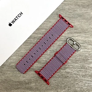 Original Apple Watch Armband Woven Nylon Berry Check 40/41/42mm Series 5 6 7 8 9 10 - Bild 1 von 7