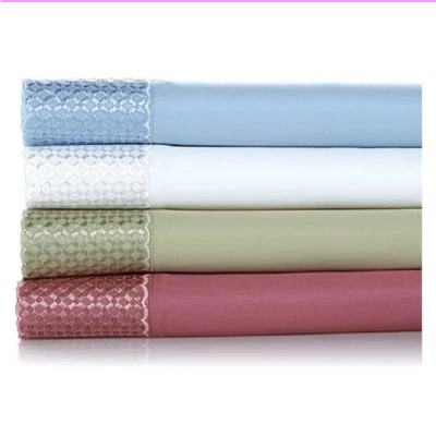 Juego de sábanas Concierge Collection Checkerboard de 4 piezas Easy Care 600 hilos Foto 1 de 4