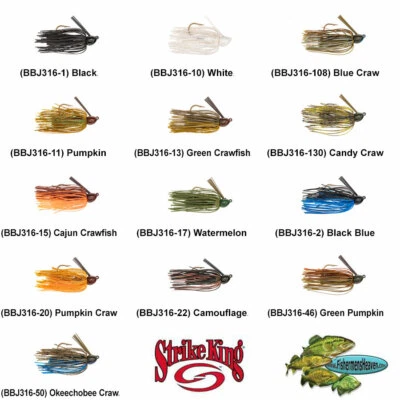 Strike King Jigs Bitsy Bug 3/16oz Choose Any 13 Colors Mini Finesse BBJ316 Lures - Image 1 of 4