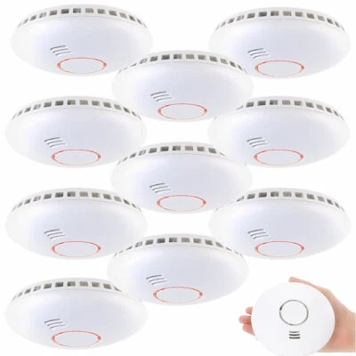 VisorTech Vernetzbarer Funk-Hitze- & Rauchwarnmelder RWM-460.f, 85 dB, 10er-Set - Bild 1 von 4