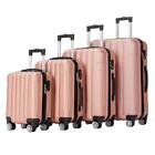 16+20+24+28" Luggage Coded Lock Travel Set Bag ABS Trolley Suitcase 4-in-1