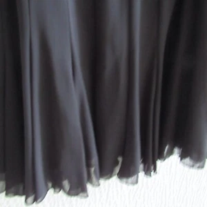 Solid Black Flowy Swing Skirt Dressy Evening Chiffon Overlay JS Collections 10 M - Picture 1 of 11