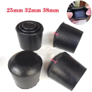 25 32 38 Extra Thick Round Tube Rubber Non-slip Foot Covers Table Chair Fittings - Picture 1 of 4