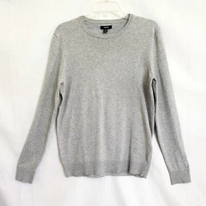 Alfani Crew Neck Sweater Size S Soft Gray Cotton Blend Long Sleeve Pullover NWT - Picture 1 of 9