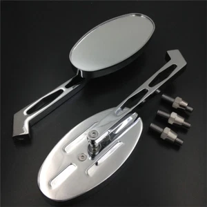 Alloy Custom Mirror for Harley softail FatBoy OVAL Shape Softail Fat Boy Road Ki - Picture 1 of 5