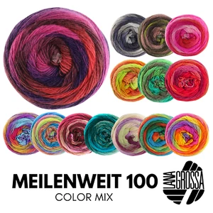 Lana Grossa MEILENWEIT 100g Color Mix Sockenwolle 400m - Farbexplosion! - Bild 1 von 23