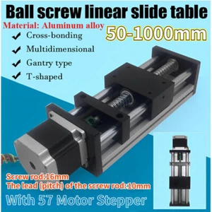 CNC Linear Guide Actuator Stroke W/ 57 Motor Stepper New Stage Rail Motion Slide - Picture 1 of 14