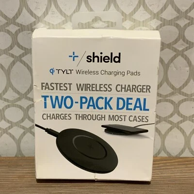 🍒 TYLT 10 Вт Qi Shield упаковка 2 шт. тонкие самые быстрые беспроводные зарядные площадки — поврежденная коробка - Изображение 1 из 3
