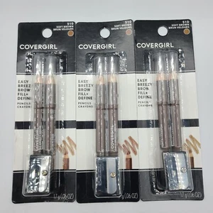 Lot 3 COVERGIRL - Easy Breezy Brow Fill & Define 510 Soft Brown, 6 Total Pencils - Picture 1 of 3