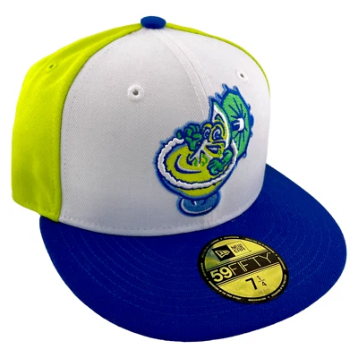 New Era El Paso Margaritas Lime Green/Blue/White/Black MiLB 59Fifty Fitted Hat - Image 1 of 4