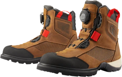 Icon Stormhawk Motorcycle Riding Boots Brown US 10 - Image 1 of 3