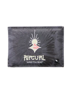 Billetera Rip Curl Combo delgada de cuero sintético negra/amarilla para hombre - Imagen 1 de 3