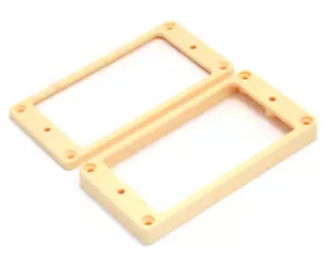 Allparts Set Anello Pickup Humbucking Crema Curvo per Chitarre Epiphone - Foto 1 di 1