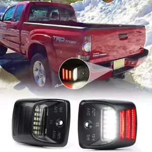 Pair LED Rear License Plate Lights Fit For Toyota 2005-15 Tacoma/2000-13 Tundra - Picture 1 of 12