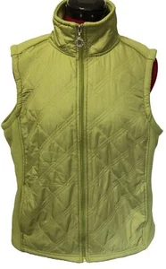 Barrage Lime Green Quilted & Fleece Full Zip-Front Polyester Vest Size XL-291 - Picture 1 of 8