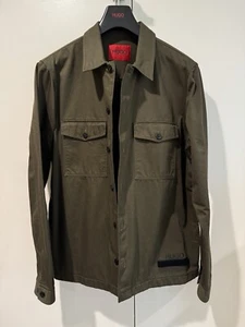 Hugo Boss Enalu Overshirt Jacket in Dark Olive, M - Picture 1 of 13