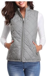 Short Vest Women Pockets Stand Collar Sleeveless Coat Waistcoat - Picture 1 of 4