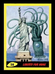 2017 Mars Attacks The Revenge Yellow #28 Liberty for None /199 - NM-MT - Picture 1 of 2