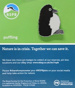 RSPB Pin Badge Puffling NIIC P03125 - Picture 1 of 1