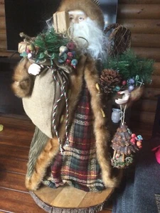 Vintage 24” Old World Santa Woodland Forest Tree Topper - Picture 1 of 6