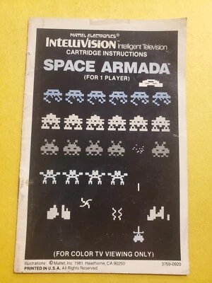 [MANUAL] IntelliVision Space Armada Instruction Booklet - Image 1 of 2