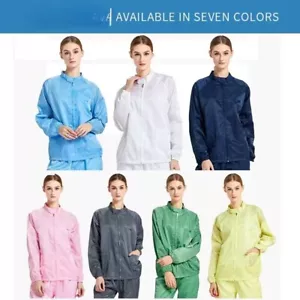 Anti-Static Split Top + Pants Protective Suits Laboratory Clothes 7 Colors - Picture 1 of 17