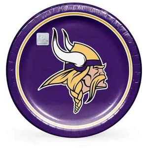 NFL Dinner Paper Plates, 10", 85 ct., Minnesota Vikings - Picture 1 of 7