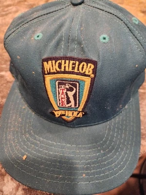 De Colección Michelob Cerveza SnapBack Trucker Sombrero Negro Dorado Gorra Swingster EE. UU. Foto 1 de 3